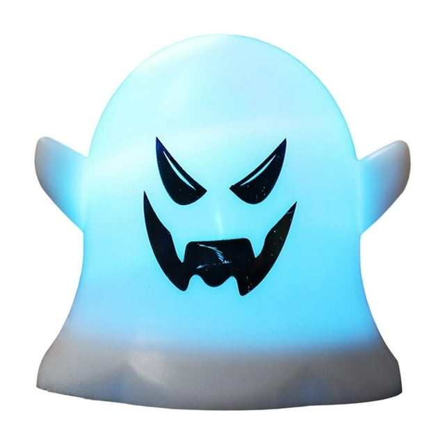 C Halloween Ghost Night Light Led Candle Light With Angry Expression Battery Operated Tea Light For Party Decor Bedroom Decor
