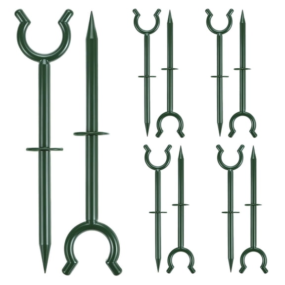 10 Pack Heavy Duty Garden Hose Guide Stakes, Decorative Lawn Plant Spikes
