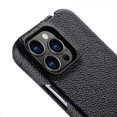 thumbnail image 3 of Melkco For Iphone 15 Pro Case Litchi Texture Vertical Flip Genuine Cow Leather+pc Cover, 3 of 5