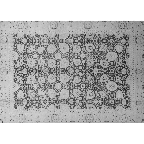 Ahgly Company Indoor Rectangle Oriental Gray Traditional Area Rugs, 5' x 7'