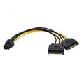 thumbnail image 4 of Xiwai Cable Dual two SATA 15 Pin Male M to PCI-e Express Card 6 Pin Female Graphics Video Card Power Cable 15cm, 4 of 7