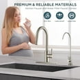 thumbnail image 2 of Kitchen Faucet and Water Filter Faucet Combo, Stainless Steel Traditional Sink Faucet with Drinking Water Faucet Fits Reverse Osmosis, Water Filtration System and Pot Filler, Brushed Nickel, 2 of 15