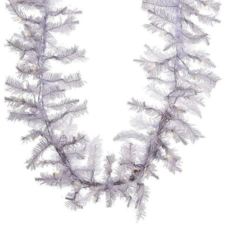 UPC 086131092435 product image for Kurt Adler 9-Foot Pre-Lit Crystal White Garland | upcitemdb.com