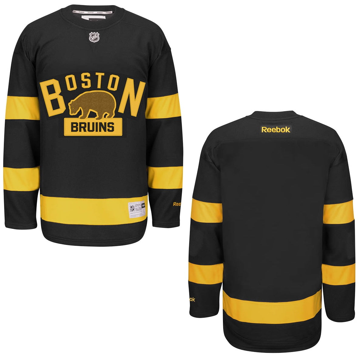 boston bruins reebok alternate premier jersey black