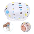 thumbnail image 3 of Abaima 5-Pack Women's Reusable EVA Shower Caps, Waterproof Elastic Bath Hair Caps, Cute Prints, 3 of 7