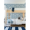 thumbnail image 2 of Chesapeake Plumeria Blue Floral Trail Wallpaper, 2 of 4