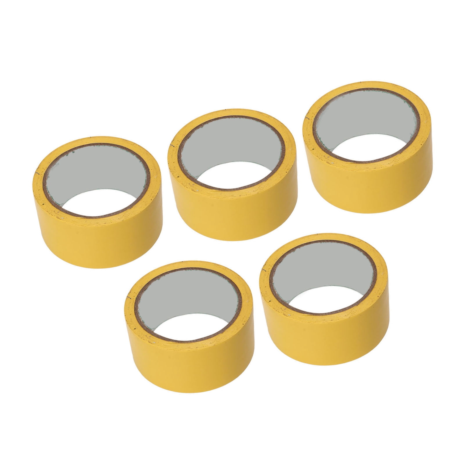 Yajisi 5 Pcs Floor Marking Tape 1.96 Inches / 5cm Width Adhesive Athletic Tape for Gymnasium Basketball Volleyball Tennis Court Marking Line Yellow