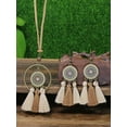 thumbnail image 2 of EOEMY 3Pcs Bohemian & Vintage Style Brown Palette Jewelry Set With Fringe & Flower-Default, 2 of 9