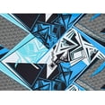 thumbnail image 2 of Zelouf Modern Geo Print On Cdc  , Sewing, DIY, Crafts Fabric by the Yard, 149 Blue/blk, 20 Yard, 2 of 2