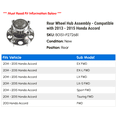 thumbnail image 2 of Rear Wheel Hub Assembly - Compatible with 2013 - 2015 Honda Accord 2014, 2 of 2