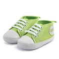 thumbnail image 2 of Baby Girls Boys Canvas Sneakers Soft Sole High-Top Ankle Infant First Walkers Crib Shoes, 2 of 6
