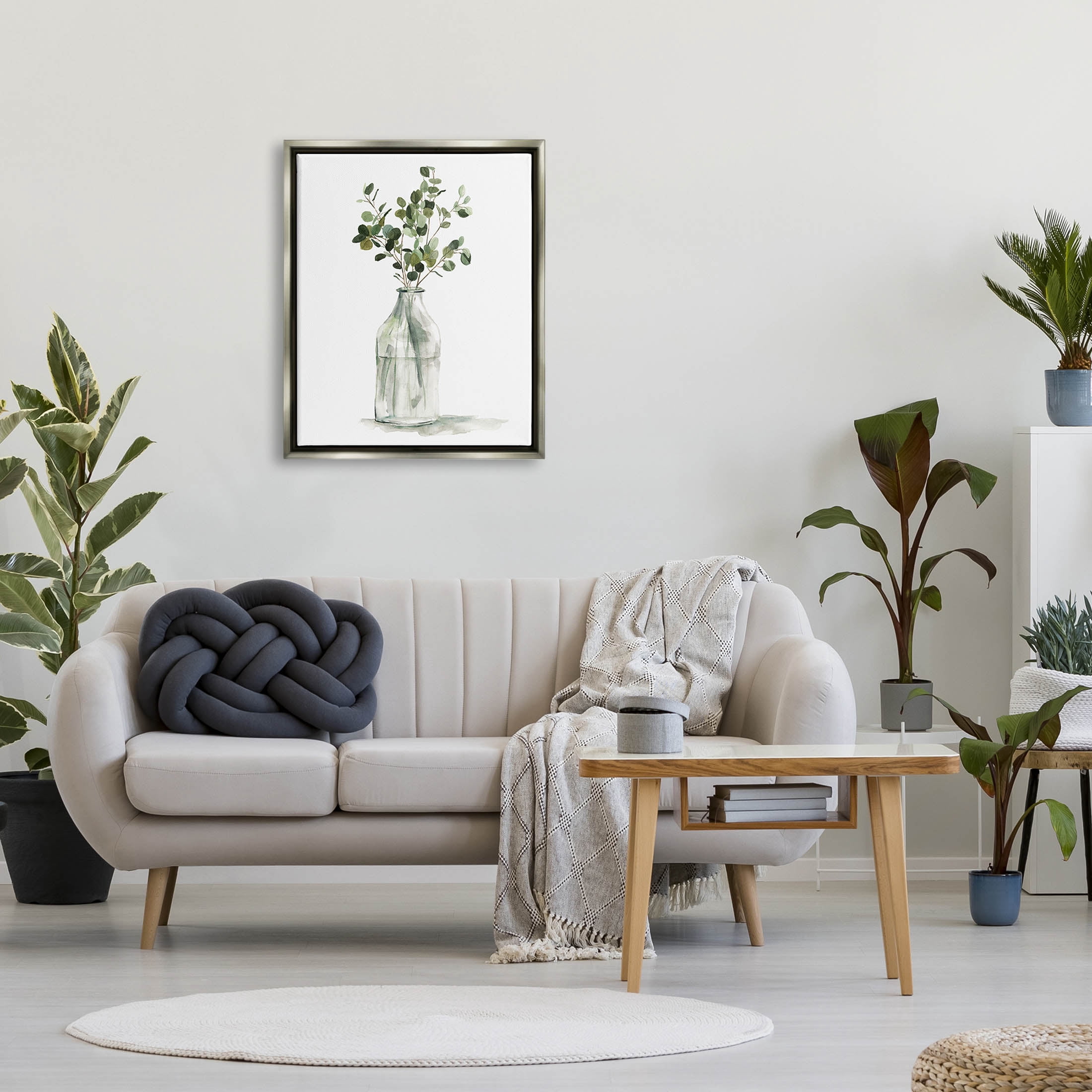 Botanical Eucalyptus Arrangement Botanical & Floral Graphic Art Luster Gray Framed Art Print Wall Art