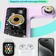 thumbnail image 6 of Wireless Charger for iPhone,3 in 1 Wireless Charging Station for iPhone 17 16 15 14 13 12 11 Pro Max Plus XS XR X 8,for iWatch 9 8 7 6 5 4 3 2 SE,for AirPods 3 2 Pro,Purple,No Adapter, 6 of 7