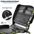 thumbnail image 4 of FORMRS Zipper Binder with Shoulder Strap 2-inch Ring 500 Sheet Capacity File Bag, Green Flower Pattern, 4 of 5