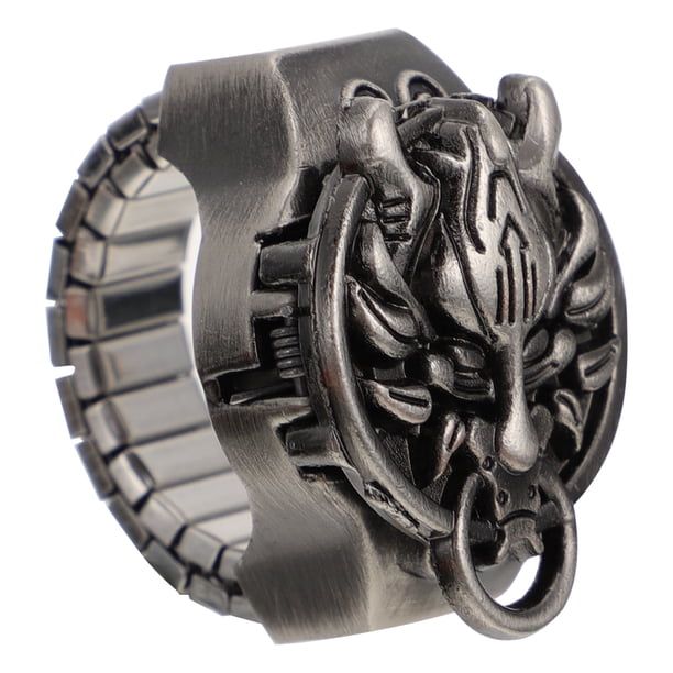 Reloj de anillo de cabeza de dragón 1pc Reloj ring de anillo abierta