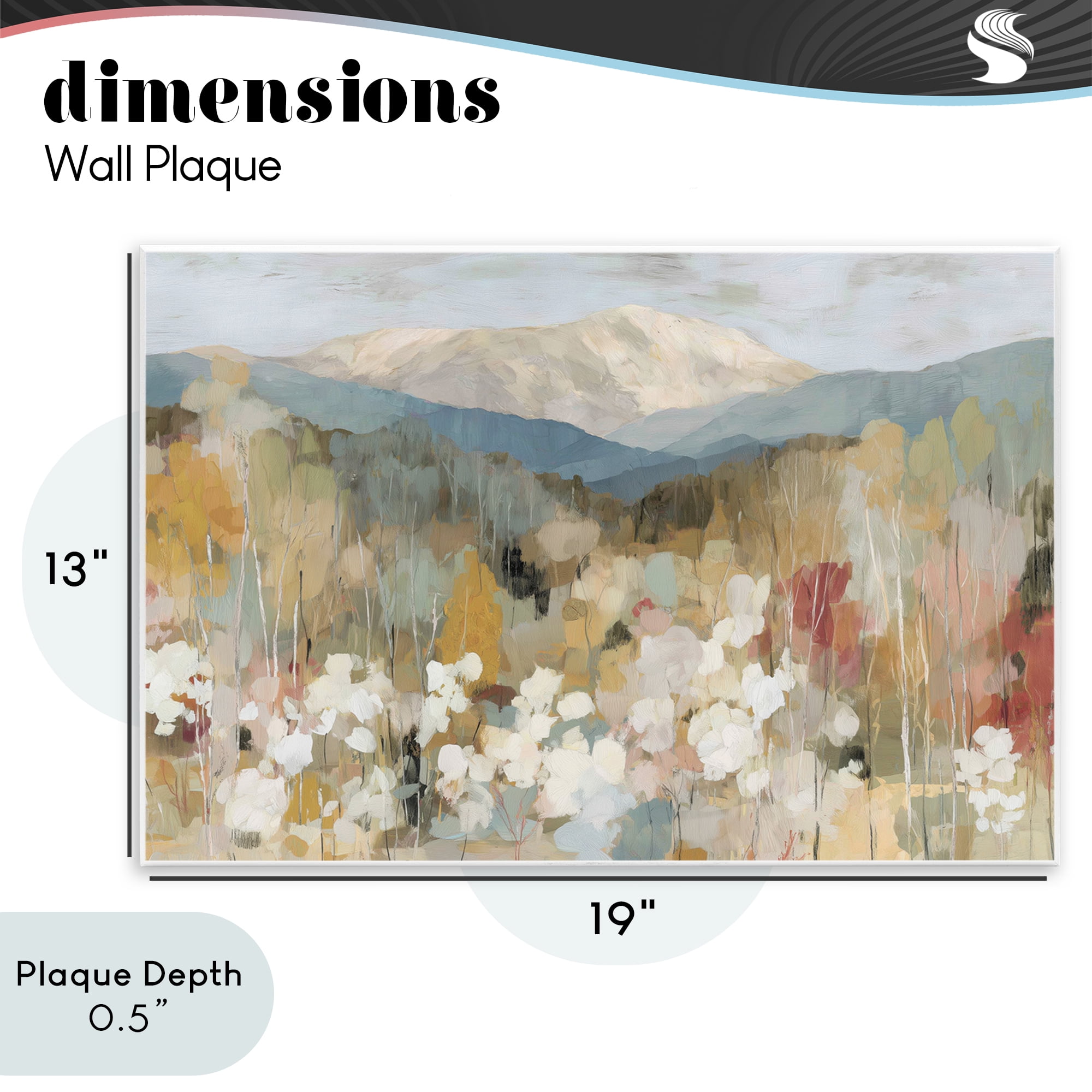 Stupell Industries Autumn Mountain Meadow Wall Plaque Art, design by Chromatic Storm Studio