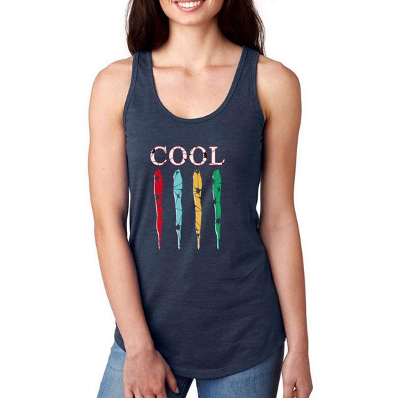 Cool Colorful Strips Racerback Tank Women -Image by Shutterstock, Female Large