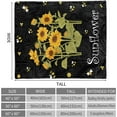 thumbnail image 2 of Sunflower Blanket Gifts for Women, Sunflower Bee Spring Throw Blanket, Flower Warm Soft Lightweight Blanket, Black Yellow Flannel Cozy Plush for Adult Teens, Home, Living Room, Office, 50"x60", 2 of 6