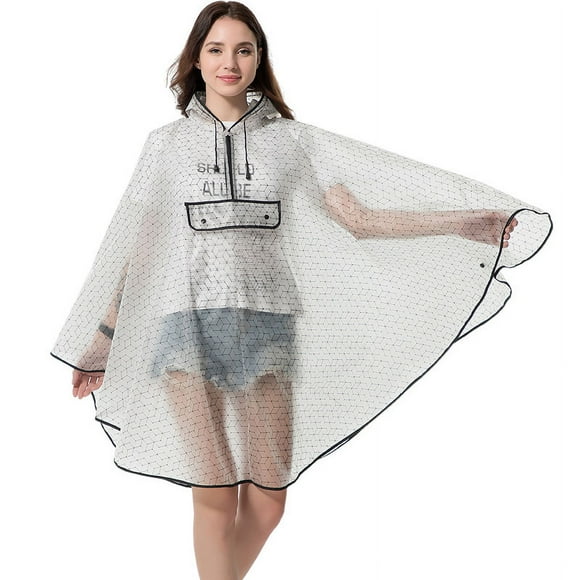 Rain poncho thickened and transparent waterproof rain cape rain jacket