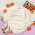 thumbnail image 3 of Mnyotv Baby Boy Girl Knit Sweaters Rompers Fall Winter Clothes Pumpkin Printed Long Sleeve Bodysuits Size 6-9Months, 3 of 4