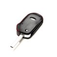 thumbnail image 4 of Vitodeco Genuine Leather Smart Flip Key Fob Remote Case with Key Holder Compatible for KIA Sportage, KIA Forte - 4-Button, Black/Red, 4 of 6
