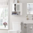 thumbnail image 4 of Spirich Elegant Bath Storage Organizer Wall Mounted Cabinet with Transparent Glass Doors, Adjustable Shelves, White, 4 of 7