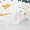 thumbnail image 5 of Erosebridal Cute Rainbow Twin Quilt Set, Kawaii Clouds Twin Coverlet Set, Polka Dots Reversible, Boho Rainbow, 2 Pieces (1 Bedspread and 1 Pillowcase), 5 of 7
