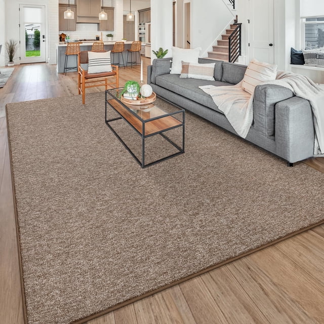 Area Rug Chicrug 91 x 153 cm, espuma viscoelástica, marrón y blanco