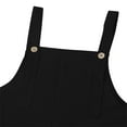 thumbnail image 6 of QATAINLAV Jumpers for Women, 2025 Summer Summer Linen Bib Overalls Casual Loose Wide Leg One Piece Pants Basic Solid Sleeveless Rompers with Pockets Prime Sales Black S, 6 of 8