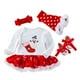 thumbnail image 1 of 1 Set Baby Baby Manga larga Vestido Zapatos de Navidad Elasticidad Diadema Pierna Calentador, 1 of 5