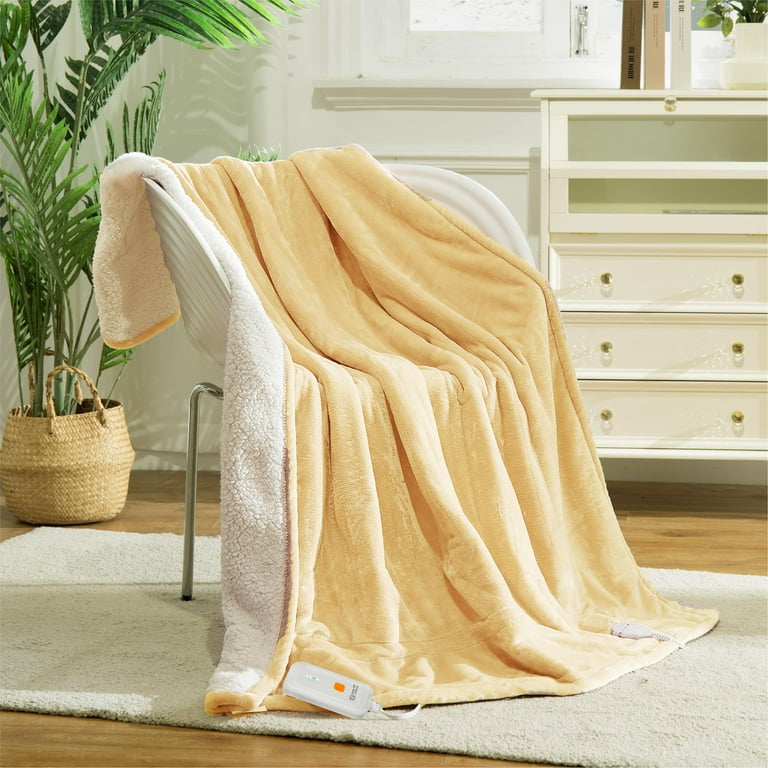 GOTCOZY Heated Blanket Electric Throw 50''X60'' with 4 Heating