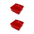 thumbnail image 2 of Advancent Práctica bandeja de almacenamiento: y segura para todas las pertenencias Cesta de almacenamiento apilable de 3 celdas roja rojo 2Conjunto, 2 of 6
