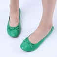 thumbnail image 3 of Cathalem Ballet Shoes Foldable Flat Dance Shoes Party Roll Travel Slipper Women Portable House Slippers for Women Washable Green 9.5, 3 of 3