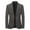 Gray, variant on SuTry Men's Solid Color Suit Jackets Fall Long Sleeved Lapel Collar Fitting Slim Blouses Suitable for Semi Formal Office Work Wearing(Brown,M)