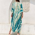 thumbnail image 5 of Swimsuit Coverup for Women Beach Kaftan Dress Bathing Suit Cover Up Summer Long Gauze Swim Cover Ups Vacation Outfits Cyan One Size, 5 of 5