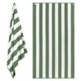 thumbnail image 3 of White Classic Luxury Cabana Stripe Cotton Beach Towels, Green, 35 x 70, 2 Pack, 3 of 6