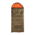 thumbnail image 5 of Mimish Sleep-N-Pack, 37F Kid's Sleeping Bag & Backpack, Olive Green/Bright Orange, 5 of 19