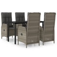 thumbnail image 3 of Bowery Hill Contemporary Garden Dining Set in Black and Gray, 3 of 15