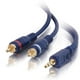 C2G Audio Stéréo M/M Value Série RCA Un de 6 Pieds 3,5 mm à Deux Stéréo - Adaptateur Audio à Câble Y - - Câble Audio - RCA Mâle à Mini-Téléphone Stéréo de 3,5 mm Mâle - 6 Pieds - Blindé - Bleu – image 2 sur 9