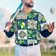 thumbnail image 5 of Lsque Lemon and Leaves Pattern Mens Polo Golf Shirts Funny Graphics Shorts Sleeve Button Shirts Baseball T-shirt-4X-Large, 5 of 7