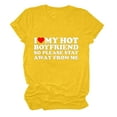 thumbnail image 2 of TIMIFIS Valentines Day T-Shirts pour Femmes Été Décontracté Manches Courtes Col Rond T-Shirts Mode T-Shirt Imprimé Cœur d'Amour, 2 of 3