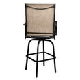 thumbnail image 6 of 2pcs Wrought Iron Swivel Bar Chair Patio Swivel Bar Stools Black, 6 of 24