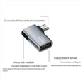 thumbnail image 2 of 2X 4K OTG Cable Adapter Power Supplied Micro-USB to USB with Angle Design. Suitable for Tablet, TV(Right),2 x 4K OTG Cable Adapter,Silver, 2 of 3