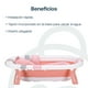 thumbnail image 5 of Bebesit Bañera Plegable para Bebé - Diseño Compacto con Cojín de Apoyo - Tapón de Drenaje - Ideal para Espacios Reducidos y Fácil Almacenamiento - Color Rosa, 5 of 6
