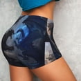 thumbnail image 2 of KLL Black And Blue Lightning Dragon Pattern Workout Shorts for Women Scrunch Short Gym Yoga Running Sport Active Exercise Fitness Shorts, 2 of 5