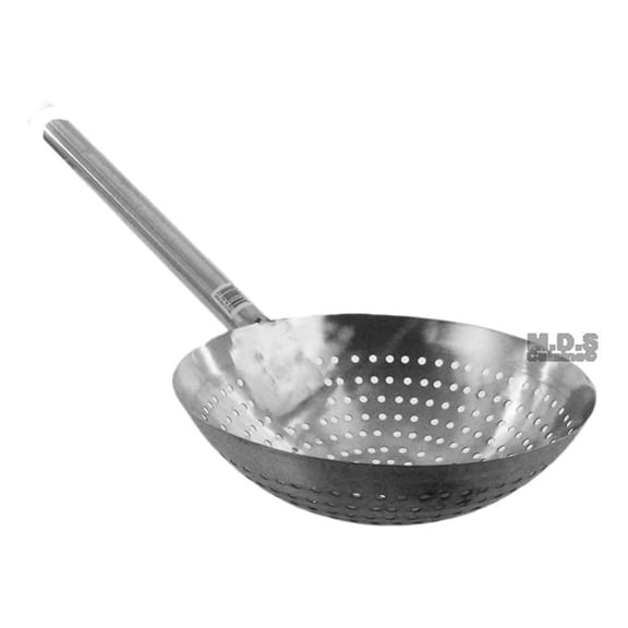 Stainless Steel Stir Fry Skimmer Strainer 25" Long Paddle Cazo Pala Carnitas