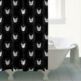thumbnail image 4 of Black Cat Head Pattern Shower Curtain 84"x72" ,Bathroom Decorative Shower Curtains Set with 12 Hooks,Modern Waterproof Washable Shower Curtain, 4 of 6