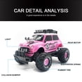 thumbnail image 6 of 10Leccion Wireless Remote Control Monster Truck, Pink RC Car with Two Rechargeable Batteries, 6 of 7