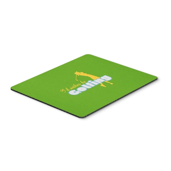 "Id rather be Golfing Woman on Green Mouse Pad Hot Pad or Trivet"