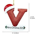 thumbnail image 3 of Personalized A-Z Letter Ornaments for Christmas Tree 2025 DIY Custom Christmas Ornament with Name 3D Resin Xmas Hanging Pendant Original Gifts for Family Friends V, 3 of 6